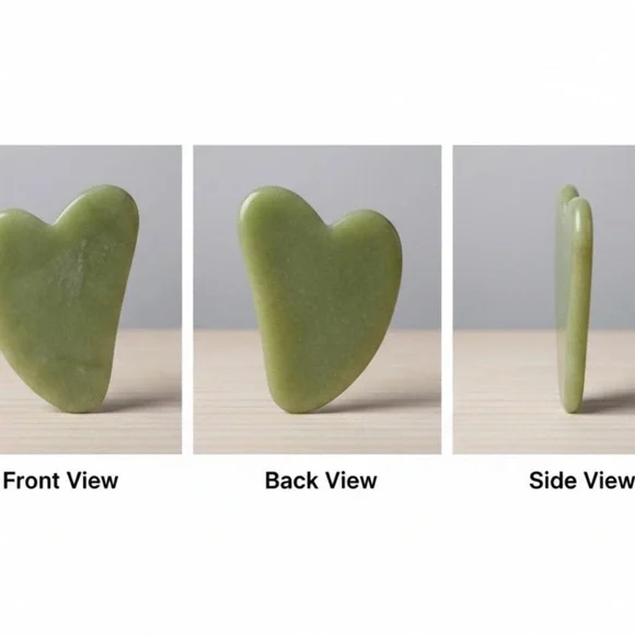 Green Heart-Shaped Gua Sha Tool - Picture 1 of 2